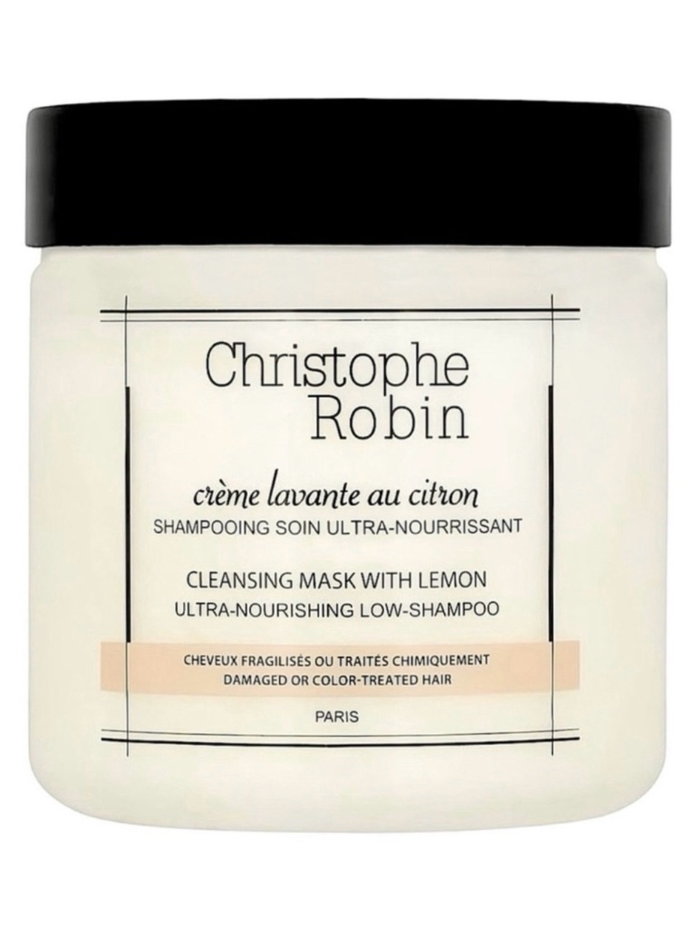 Christophe Robin Cleansing Mask with Lemon Ultra Nourishing Low Shampoo 8.33oz